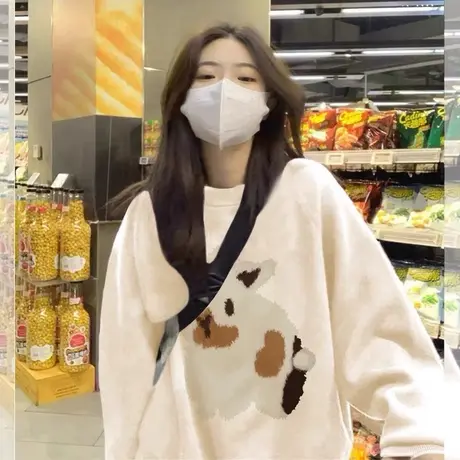 ins超火加绒加厚卫衣女春秋冬季韩版宽松休闲百搭潮版上衣服外套图片