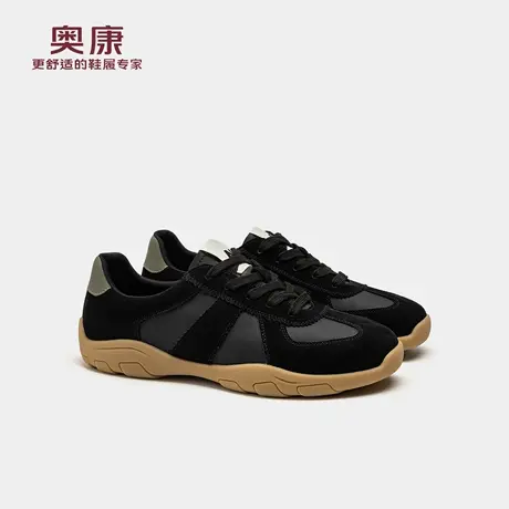 奥康 男鞋2025秋季新款德训鞋复古平底轻便高级赛车鞋休闲运动鞋商品大图