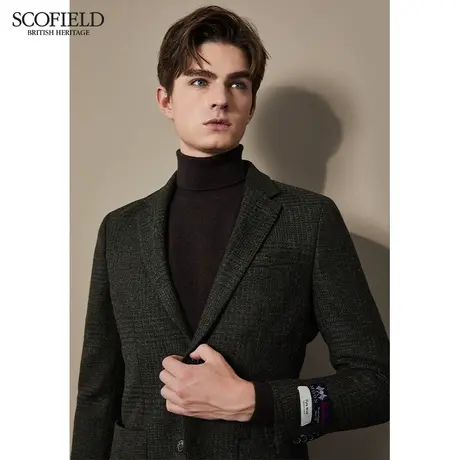 SCOFIELD秋冬商务时尚简约保暖短款大衣翻领西服外套SMJKA49003商品大图