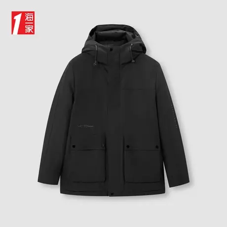 海一家保暖品质鹅绒服冬季保暖外套连帽基础休闲青年男士羽绒服图片