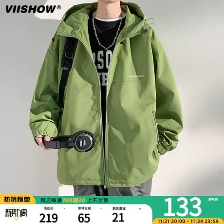 VIISHOW防风冲锋夹克外套男款春秋季美式春季潮牌户外机能痞帅夹商品大图