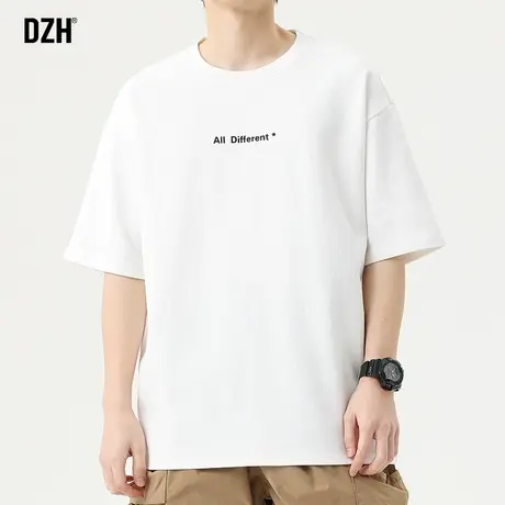 男士美式重磅t恤男短袖潮牌宽松夏季半袖上衣男装2023新款体恤衫商品大图