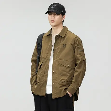 时尚潮流男士秋冬款户外潮牌夹克休闲夹克工装宽松外套男休闲夹克商品大图