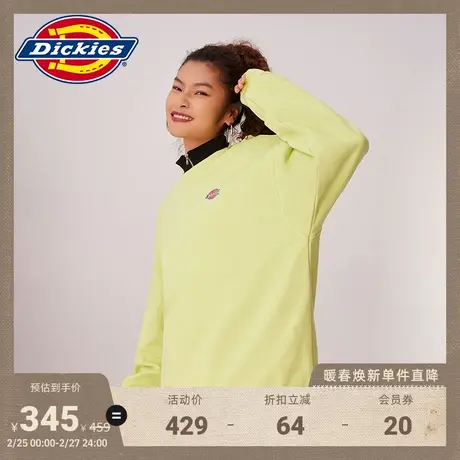 Dickies 春夏三原色小logo圆领毛圈美式卫衣男女情侣同款宽松图片