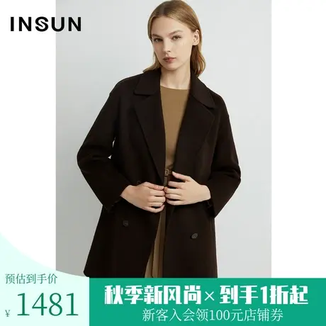 [美丽诺]恩裳2022冬季一手长干练复古羊毛美拉德毛呢外套女商品大图