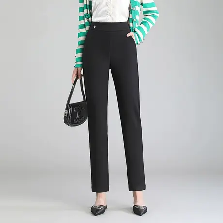 2023秋季新款小直筒西装裤女高腰显瘦气质烟管裤职业小脚裤休闲裤商品大图