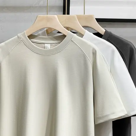 短袖t恤男潮牌潮流ins日系宽松男装上衣服男款半袖体恤男士五分袖商品大图