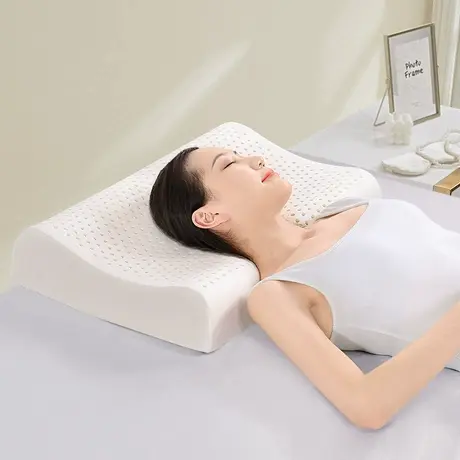 富安娜枕头护颈椎助睡眠乳胶天然成人乳胶枕颈椎枕儿童枕头芯枕芯商品大图