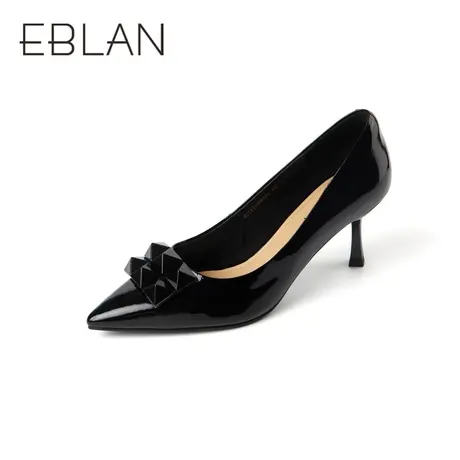 伊伴春季女鞋细跟法式性感高跟鞋设计感小众气质名媛百搭纯色单鞋图片