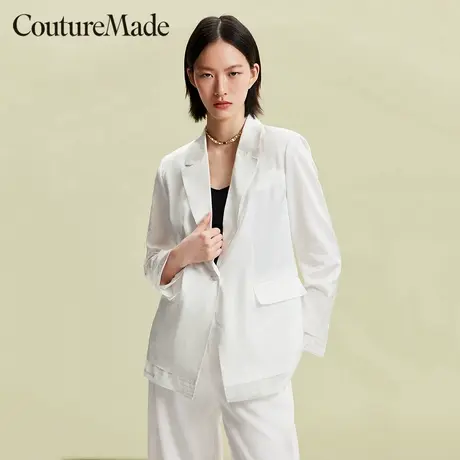 Vero Moda奥莱西装外套女早秋新款简约通勤优雅拼接气质上衣流行图片