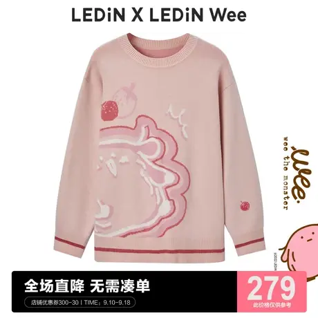 【Wee联名系列】乐町毛衣女早秋新款草莓上衣针织衫C2EEC4203商品大图