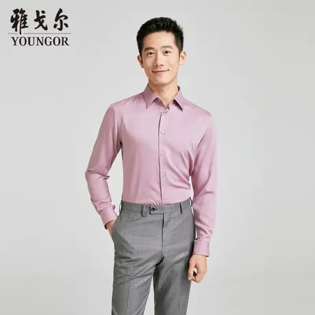 【商场同款】雅戈尔男士长袖衬衫新款官方商务休闲上班穿衬衫男图片