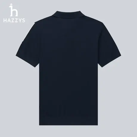 【商场同款】Hazzys哈吉斯2024春季新品男T休闲短袖针织衫T恤衫潮图片