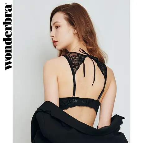 wonderbra黑色性感舒适聚拢抹胸文胸女美背性感内衣女胸罩女商品大图