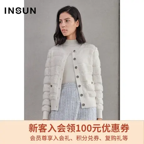 恩裳商场同款春季毛针织衫女休闲宽松长袖棉羊毛开衫外套图片