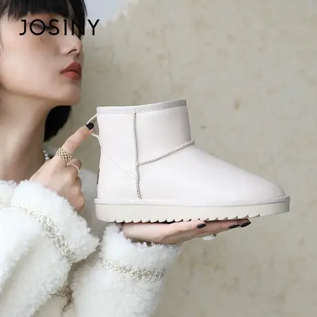 卓诗尼雪地靴女款2022年新款冬季加绒棉鞋保暖加厚面包鞋防水女靴商品大图