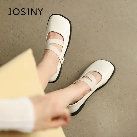 Josiny/卓诗尼平底单鞋2023秋季新款韩版复古学院风玛丽珍鞋女鞋商品大图