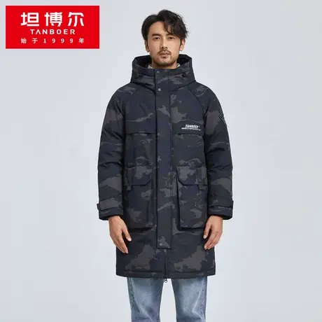 【商场同款】坦博尔羽绒服男中长款工装风冬季休闲外套潮TA211781图片