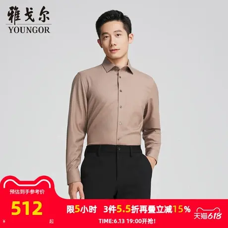 【商场同款】雅戈尔男士长袖衬衫春秋新款官方商务休闲长袖衬衫男商品大图