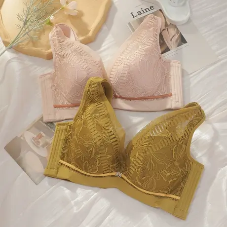 Shaply/莎莲妮专柜同款软棉杯内衣大胸显小无钢圈蕾丝新款文胸商品大图