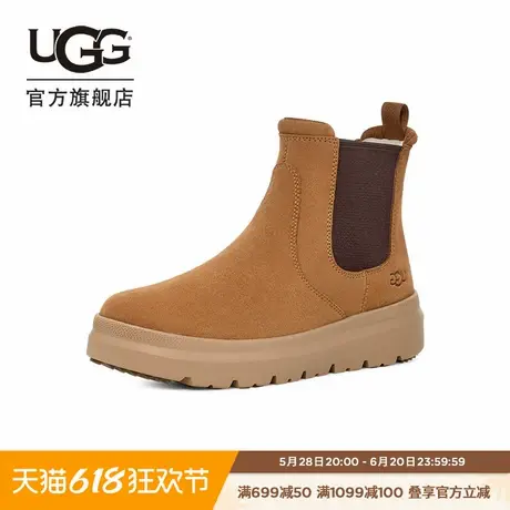UGG秋季男士舒适平底圆头轻便时尚潮流短靴休闲切尔西靴 1152050商品大图