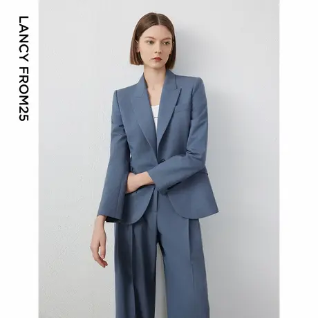 【朗姿纯羊毛Basic衣橱】气质职业西服外套女2024春新款通勤西装图片