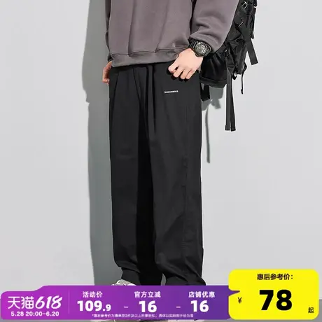唐狮2024春夏季新款休闲裤薄款直筒裤宽松长裤工装裤子男士潮牌商品大图
