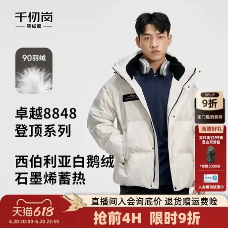 【鹅绒】千仞岗冬季羽绒服2024新款连帽短款加厚外套8848登顶系列商品大图