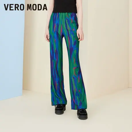 Vero Moda奥莱夏季清仓个性潮流高腰微喇显瘦阔腿休闲百搭裤子女商品大图