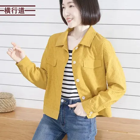 翻领宽松胖MM妈妈装长袖外套大码显瘦纯色2023新款冬装女韩版上衣商品大图