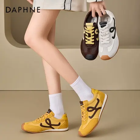 Daphne/达芙妮明星同款复古德训鞋女ins时尚百搭休闲运动鞋阿甘鞋图片