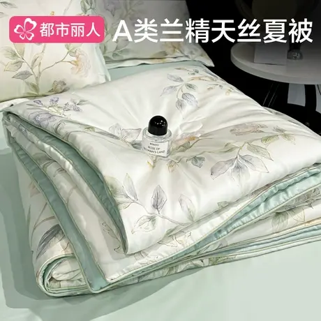 A类兰精天丝大豆夏凉被轻奢冰丝四件套夏季丝滑裸睡床单床上用品4商品大图