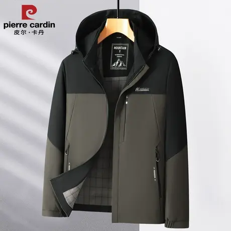 皮尔卡丹棉服连帽爸爸冬季保暖棉衣2025年新款图片