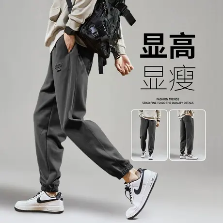 唐狮秋冬新款男休闲长裤宽松运动裤百搭卫裤直筒束脚裤子潮流TE商品大图
