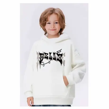 百丽童装春季男童女童带帽卫衣长袖时尚卫衣图片