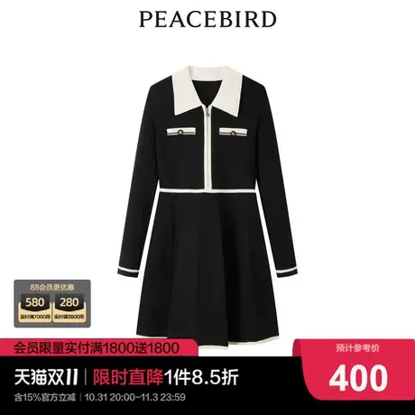 太平鸟2022年冬季新款品质针织连衣裙A5FAC4E11图片
