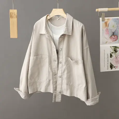 2024春秋季新款休闲短外套女韩版风衣短款上衣小个子夹克爆款女装图片