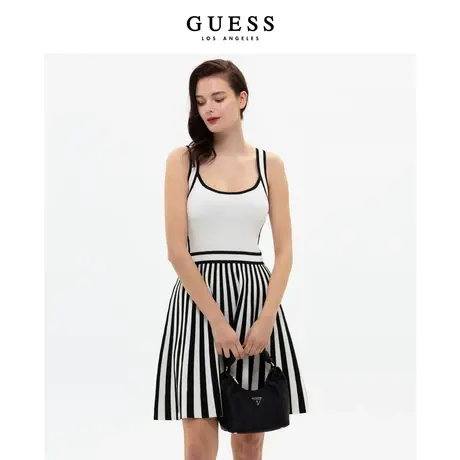 GUESS2023新款女士气质修身连衣裙撞色条纹大摆裙-W3GK70Z2XY0图片