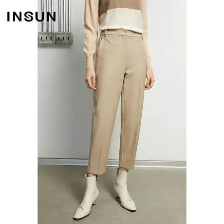 INSUN恩裳冬季百搭宽松轻商务小脚西裤商品大图