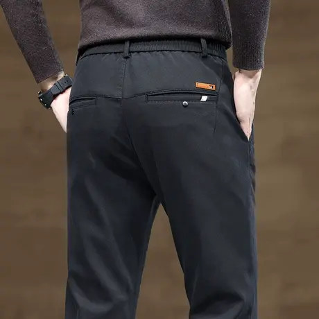 2024年新款冬季男士男款弹力修身直筒休闲裤子秋冬款商务正装西裤商品大图