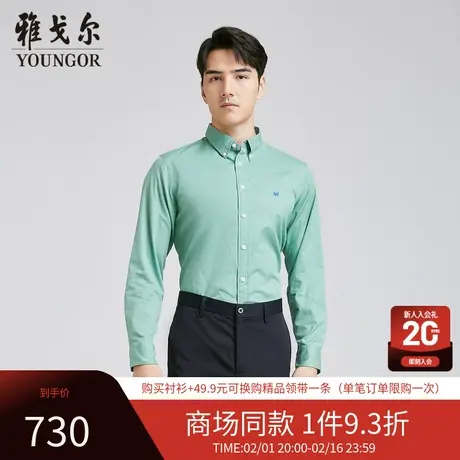 【商场同款】雅戈尔男士长袖衬衫新款官方商务休闲上班穿衬衫男商品大图