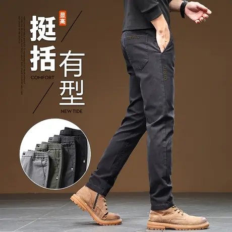 男款西装裤秋季2023年新款高端小直筒西裤春秋款男士休闲裤子秋装商品大图