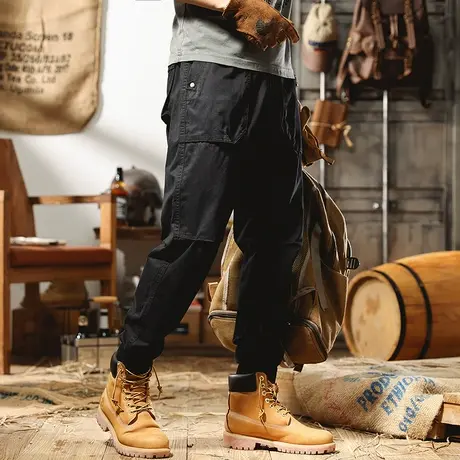 2022新款工装裤男夏季薄款宽松束脚休闲裤潮牌ins哈伦裤潮流百搭商品大图