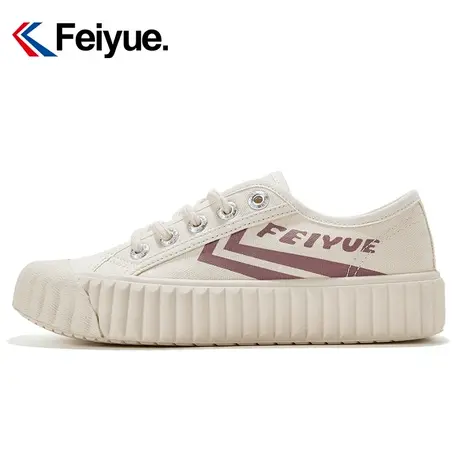 feiyue/飞跃百搭低帮饼干鞋女2023秋季复古简约透气学生帆布鞋433商品大图