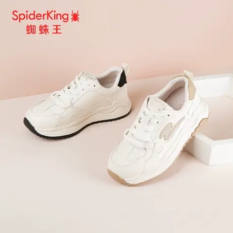 SPIDER KING/蜘蛛王德训鞋真皮2024春商场新款女休闲时尚简约软底图片