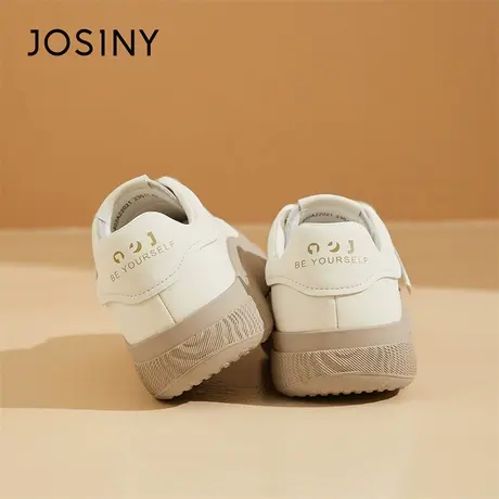 Josiny/卓诗尼板鞋2024新款春季厚底复古风平底增高潮流休闲鞋女商品大图