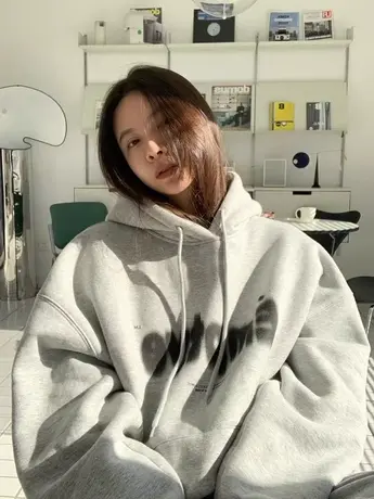 大码胖mm连帽卫衣女春秋新款ins潮慵懒风宽松时髦减龄外套2-300斤商品大图