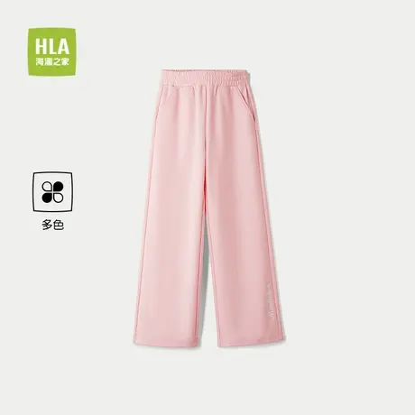 HLA/海澜之家卫裤2025春夏新款童稚感亲肤舒适休闲裤女童商品大图
