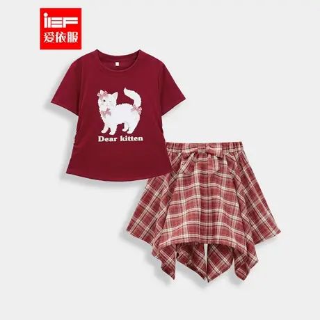 MINIIEF【爱依服童装】2025夏季新款韩系风时尚洋气女童上下套裙图片