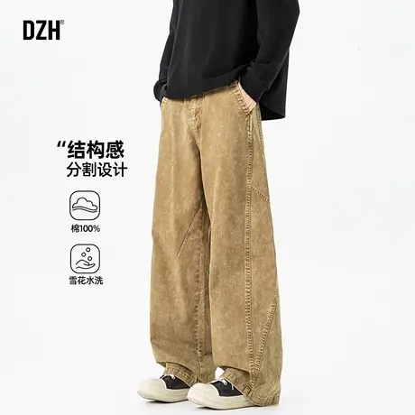 男士卡其色裤子男款纯棉美式潮牌2025新款休闲裤秋季百搭长裤宽松商品大图